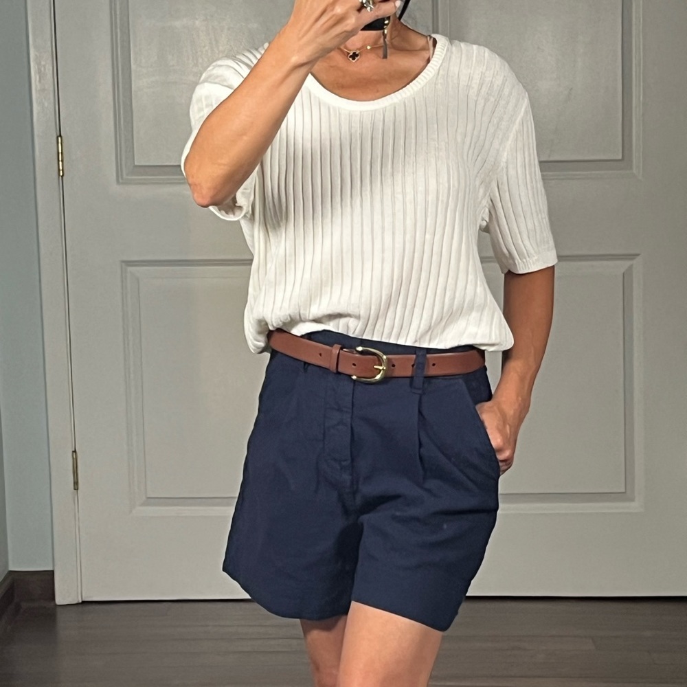 Pierre Cardin Vintage 100% cotton short sleeve sweater top size L